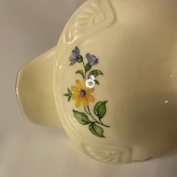 Homer Laughlin China Springtime Marigold Creamer Floral Gold Trim Vintage 1940's - Picture 6 of 8